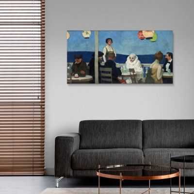 Soir Bleu Edward Hopper quadro stampa su tela 100x50cm EHO38