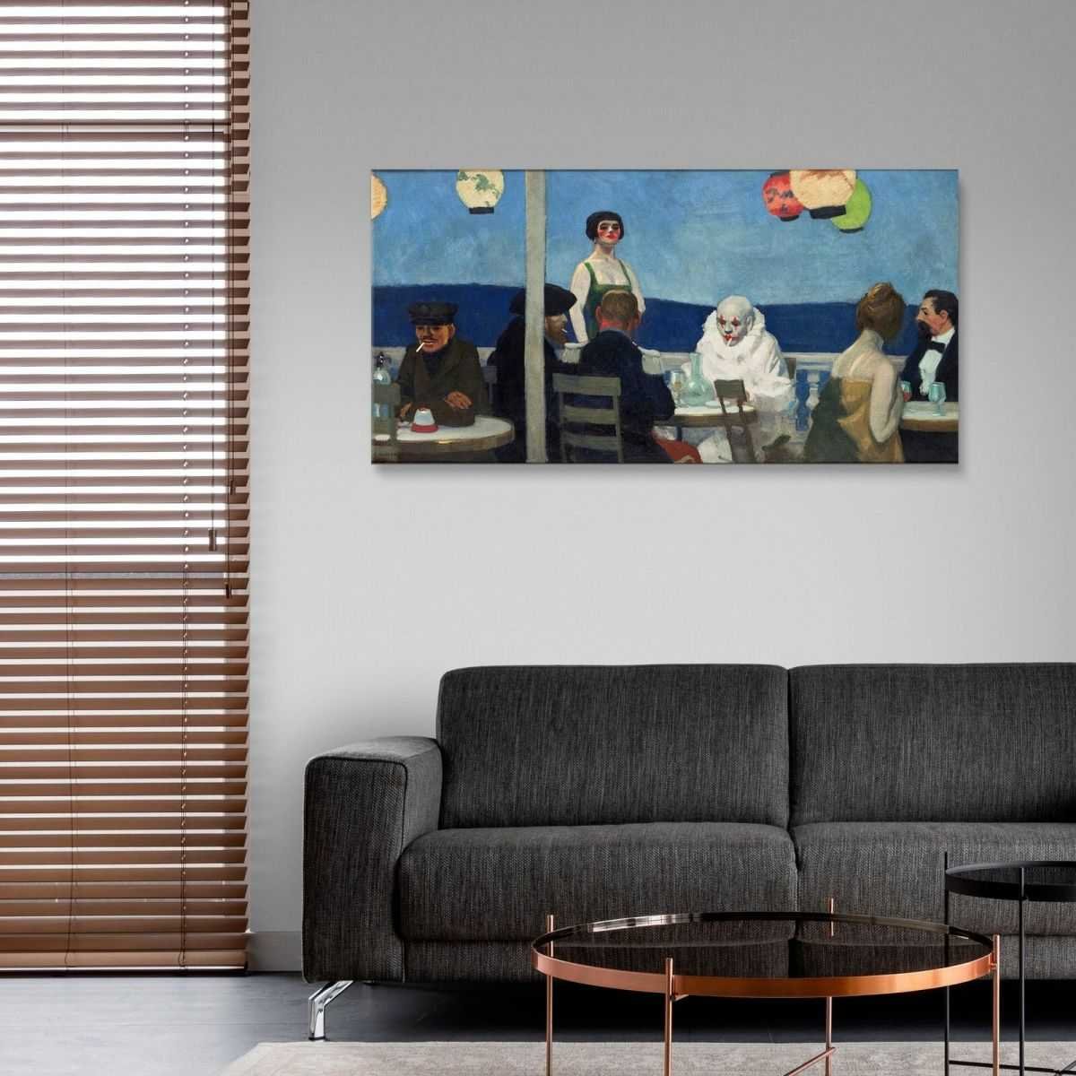 Soir Bleu Edward Hopper quadro stampa su tela 100x50cm EHO38