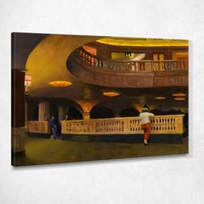 The Sheridan Theatre Edward Hopper quadro stampa su tela 100x70cm EHO44