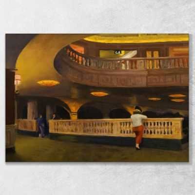 The Sheridan Theatre Edward Hopper quadro stampa su tela 100x70cm EHO44