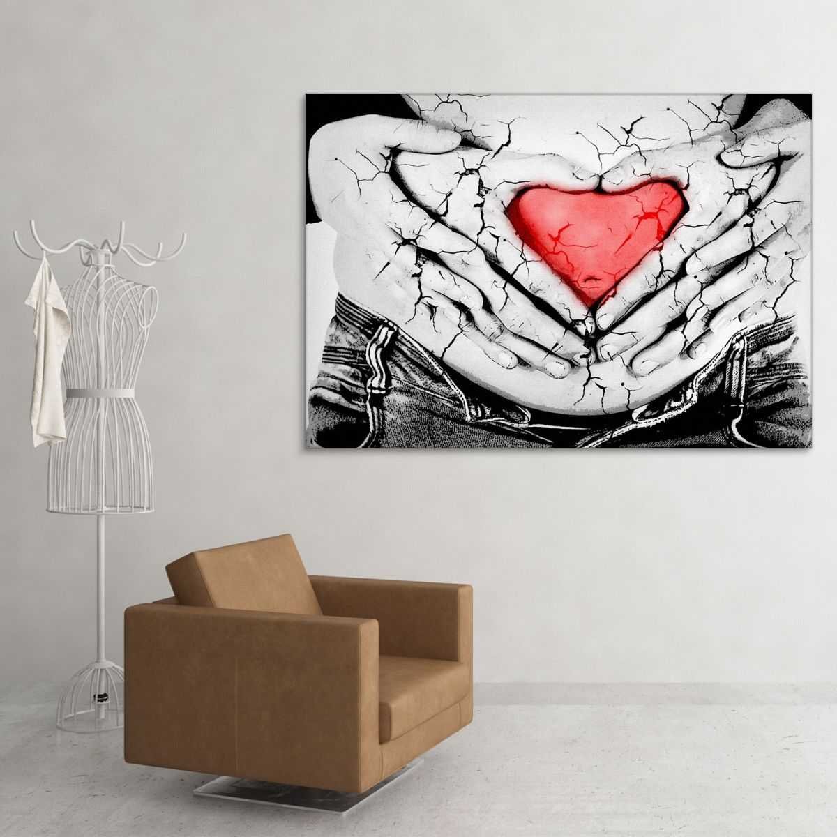 ❤️ Quadro astratto Amore in un abbraccio quadro moderno stampa su tela as1