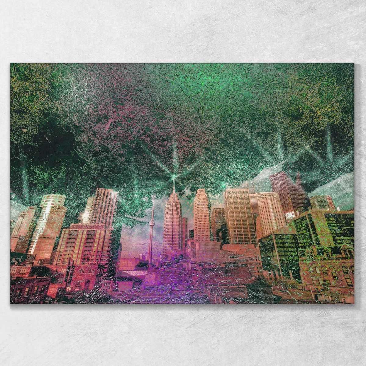 ❤️ Quadro astratto Città metropolitana quadro moderno stampa su tela as8