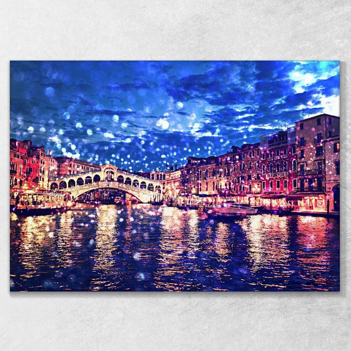 ❤️ Quadro astratto Ponte di Rialto Venezia quadro moderno stampa su tela as13
