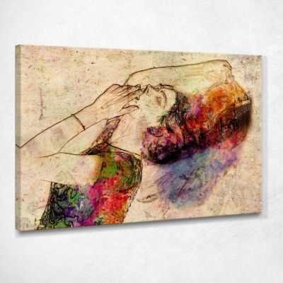 ❤️ Quadro astratto Pensiero di donna quadro moderno stampa su tela as18