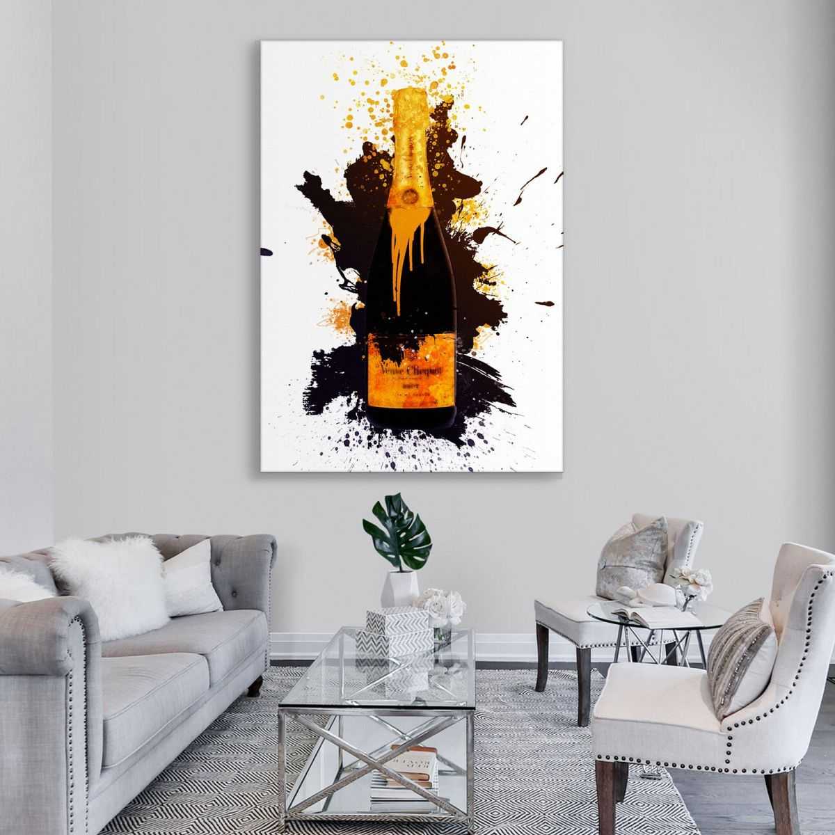 ❤️ Painting Veuve Clicquot Cast Black Champagne canvas print CHM9