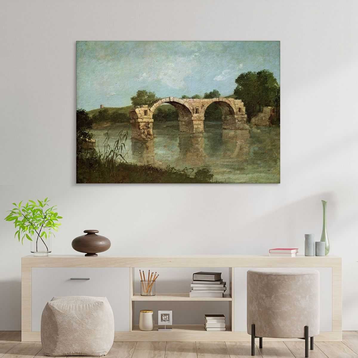Il Ponte D'Ambrussum Courbet Gustave quadro stampa su tela cg18