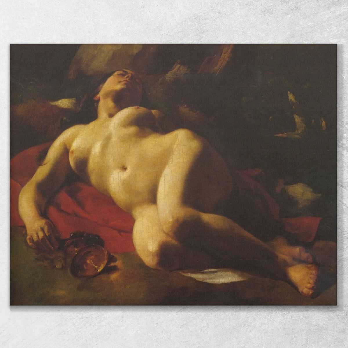 La Bacchante Courbet Gustave quadro stampa su tela cg32