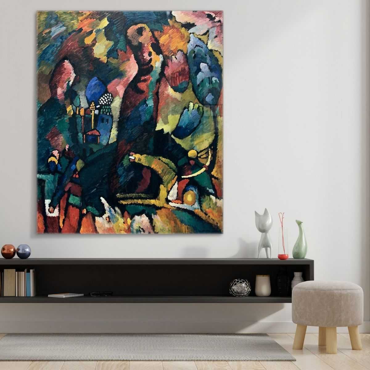 Quadro Con Arciere Kandinsky Wassily quadro stampa su tela wk38