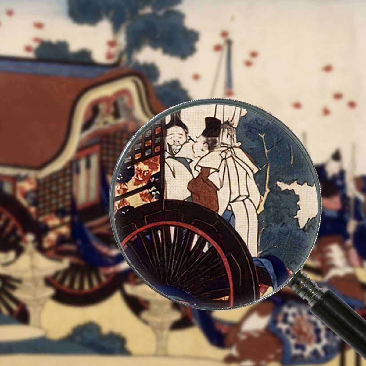 Il Carro Dei Buoi Hokusai Katsushika quadro stampa su tela KHK19