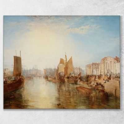 Il Porto Di Dieppe Turner William quadro stampa su tela WT26