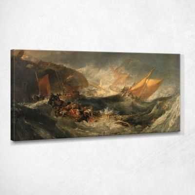 Naufragio Di Una Nave Da Trasporto 1810 Turner William quadro su tela WT30