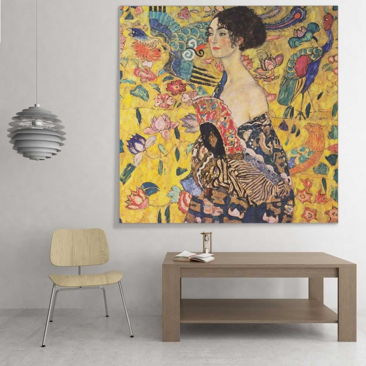 Signora Con Ventaglio Klimt Gustav quadro stampa su tela KG29