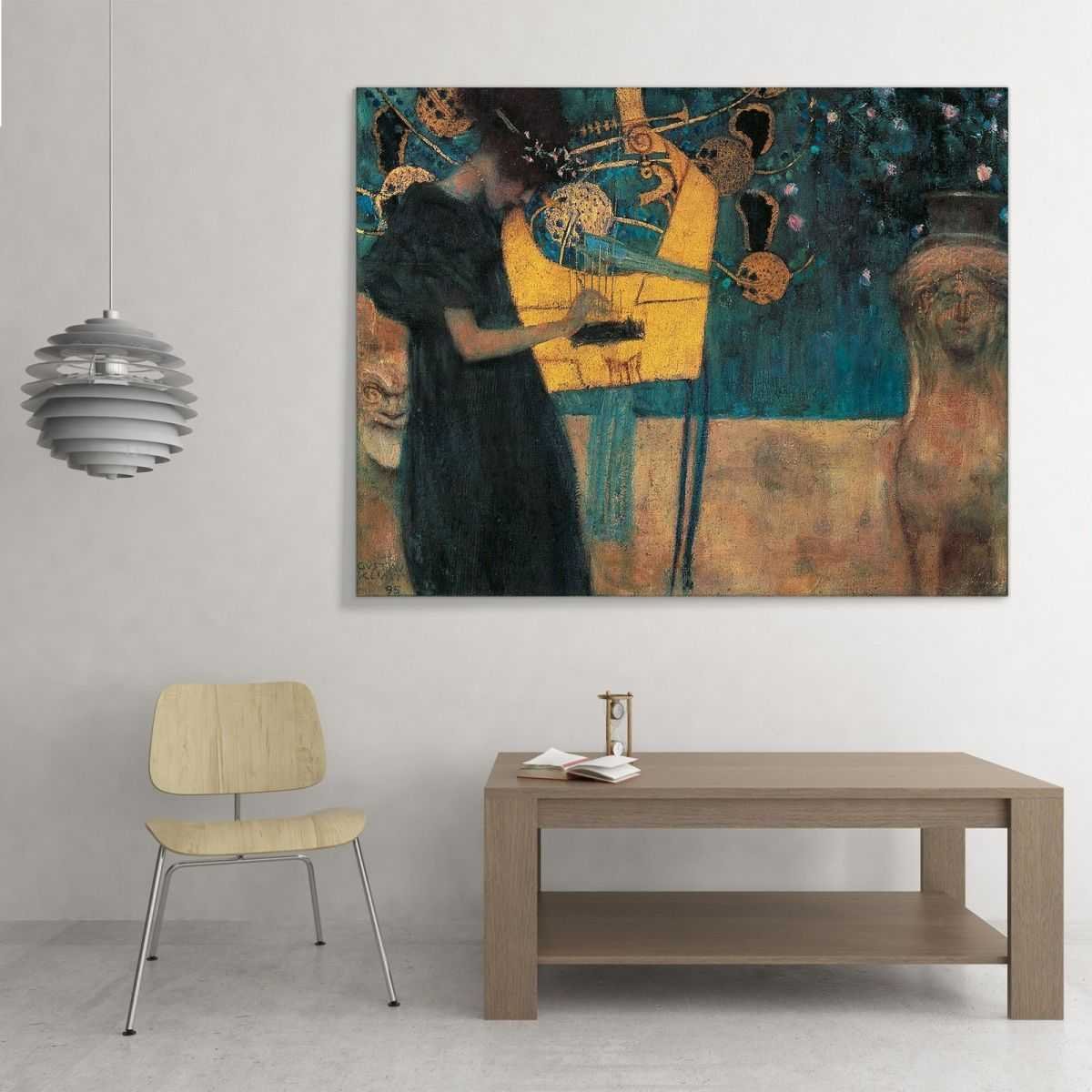 La Musica Klimt Gustav quadro stampa su tela KG39