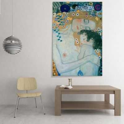 Le Tre Eta' Della Donna Frammento Klimt Gustav quadro stampa su tela KG66