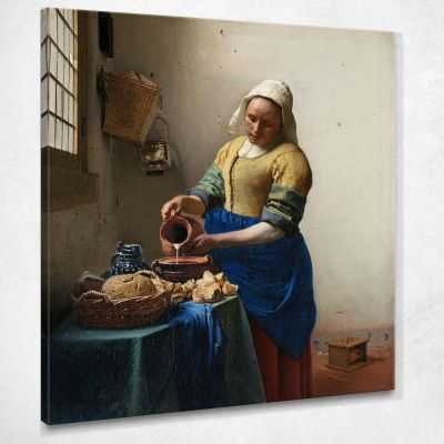 La Lattaia Vermeer Jan quadro stampa su tela JV26