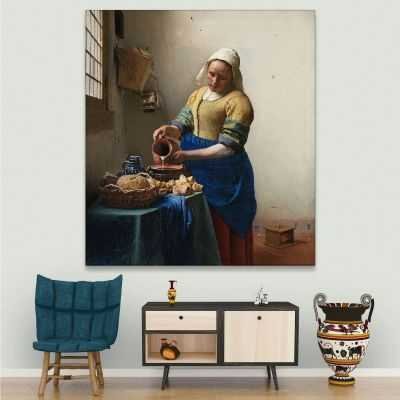 La Lattaia Vermeer Jan quadro stampa su tela JV26
