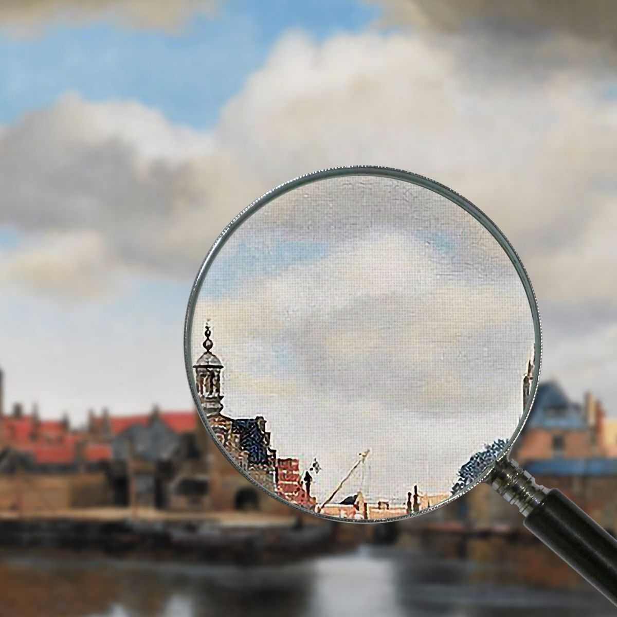 Veduta Di Delft Vermeer Jan quadro stampa su tela JV31