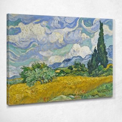 Campo Di Grano Con Cipressi Van Gogh Vincent quadro stampa su tela vvg15