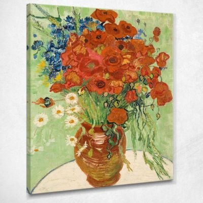 Vaso Con Fiordalisi E Papaveri Van Gogh Vincent quadro stampa su tela vvg39