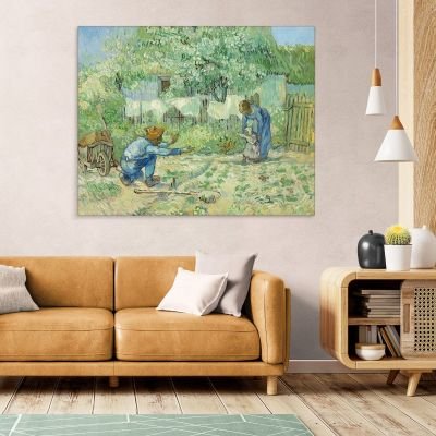 Primi Passi Dopo Millet Van Gogh Vincent quadro stampa su tela vvg126