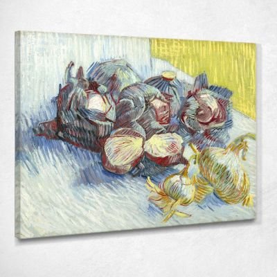 Cavoli Rossi E Cipolle Van Gogh Vincent quadro stampa su tela vvg156