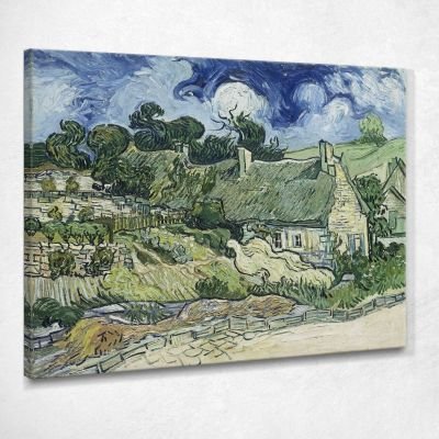 Cottage Con Il Tetto Di Paglia A Cordeville Van Gogh Vincent quadro vvg166