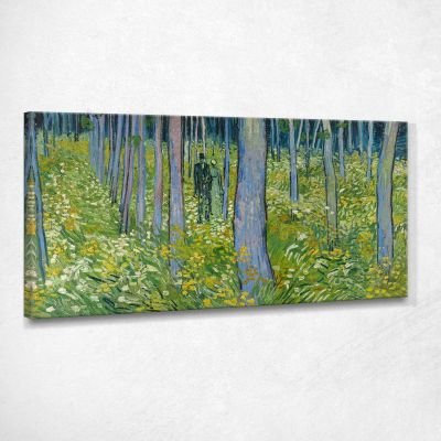 Sottobosco Con Due Figure Van Gogh Vincent quadro stampa su tela vvg178
