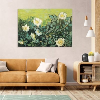 Rose Selvatiche Van Gogh Vincent quadro stampa su tela vvg179