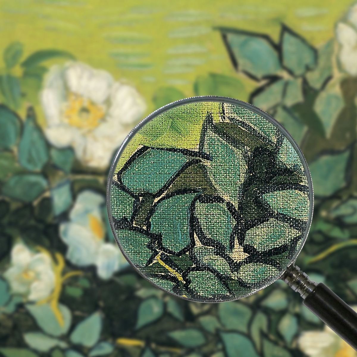 Rose Selvatiche Van Gogh Vincent quadro stampa su tela vvg179
