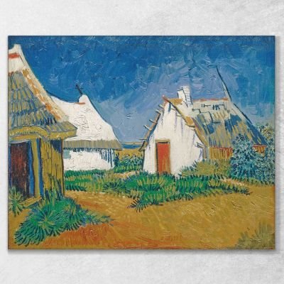 Cottage Bianchi A Saintes-Maries Van Gogh Vincent quadro stampa su tela vvg184