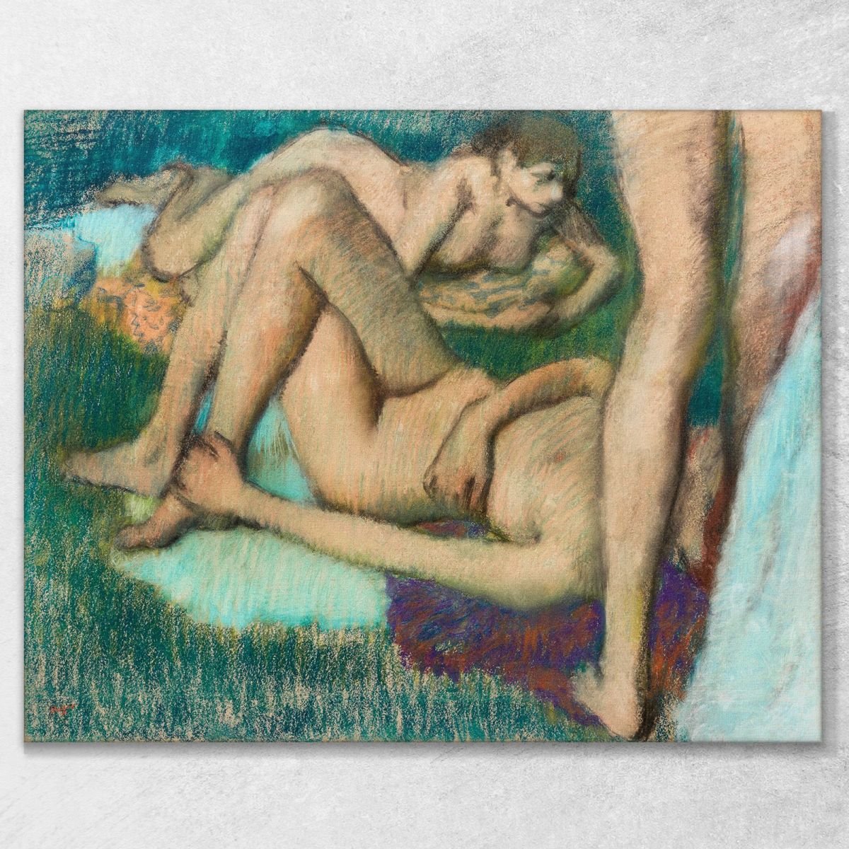 Donne nude Bagnanti 1895 1900 Edgar Degas quadro stampa su tela