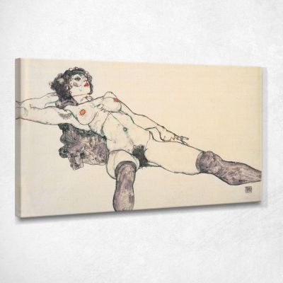 Nudo Femminile Disteso Con Le Gambe Divaricate 1914 Egon Schiele egsc49