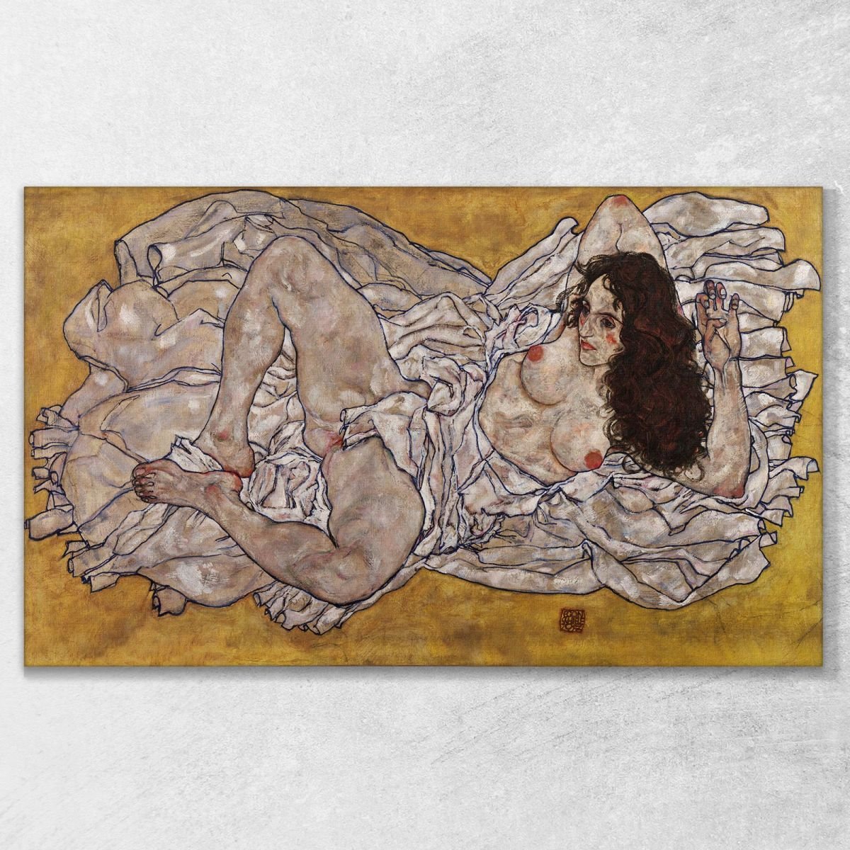 Donna Sdraiata Egon Schiele quadro stampa su tela egsc50