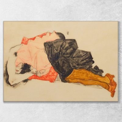 Donna Che Nasconde Il Viso Egon Schiele quadro stampa su tela egsc52