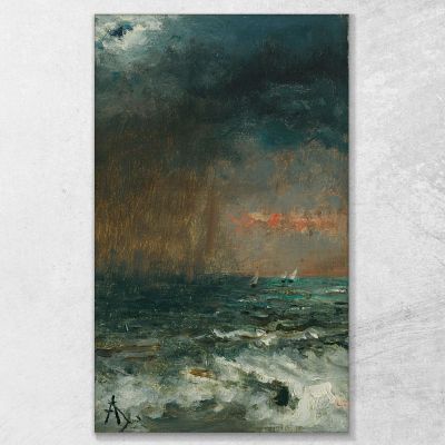Una Tempesta In Mare Alfred Stevens, stal5 quadro stampa su tela