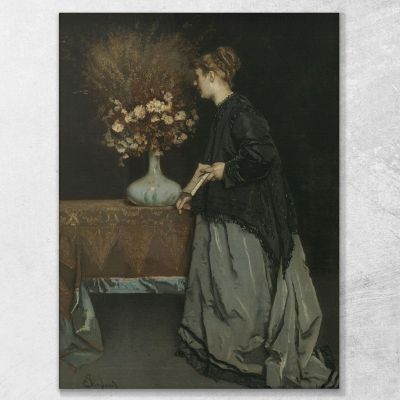 Fiori Autunnali Alfred Stevens, stal12 quadro stampa su tela