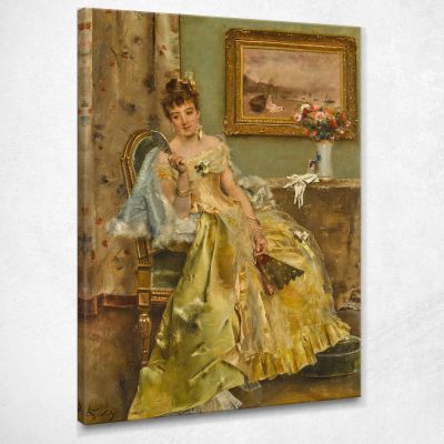 Civetteria Alfred Stevens stal16 quadro stampa su tela