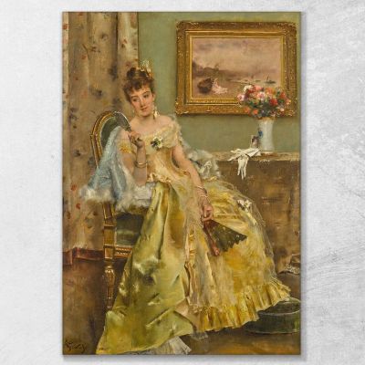 Civetteria Alfred Stevens, stal16 quadro stampa su tela
