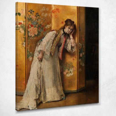 Curioso Alfred Stevens stal17 quadro stampa su tela