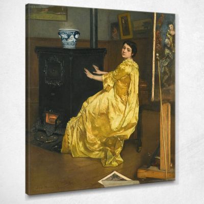 In Laboratorio Il Riposo Della Modella Alfred Stevens stal18 quadro stampa su tela