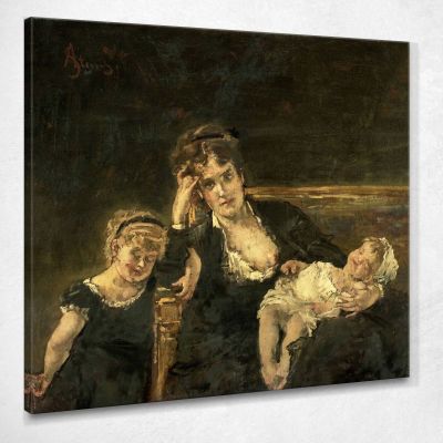 La Vedova Alfred Stevens stal19 quadro stampa su tela