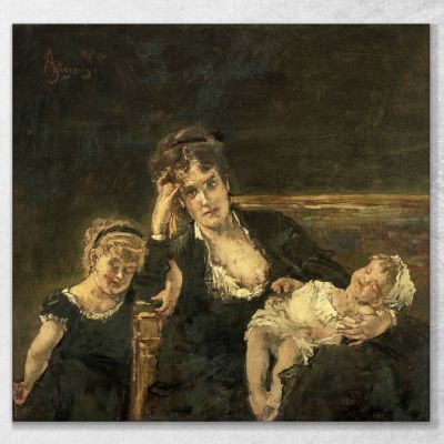 La Vedova Alfred Stevens, stal19 quadro stampa su tela