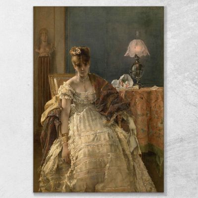 Disperato Alfred Stevens, stal20 quadro stampa su tela