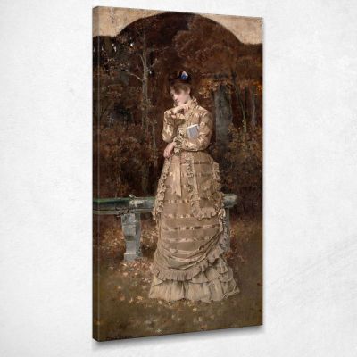 Autunno Alfred Stevens stal25 quadro stampa su tela