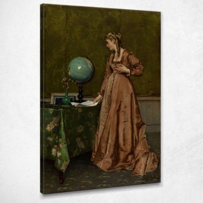 Notizie Da Lontano Alfred Stevens stal68 quadro stampa su tela
