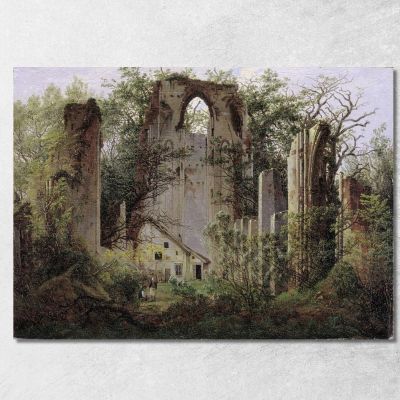 Rovina Del Monastero Eldena 1824 Caspar David Friedrich cdf16 quadro stampa su tela