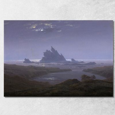 Barriera Corallina Rocciosa In Riva Al Mare Caspar David Friedrich cdf26 quadro stampa su tela