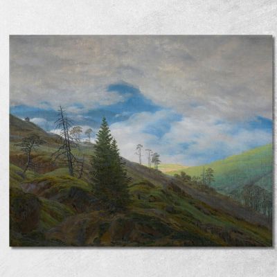 Sunburst Sui Monti Dei Giganti. Sunburst Sui Monti Dei Giganti Caspar David Friedrich cdf29 quadro stampa su tela