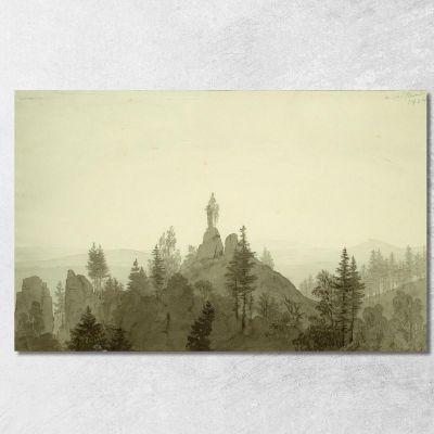 Statua Della Madonna In Montagna Caspar David Friedrich cdf30 quadro stampa su tela