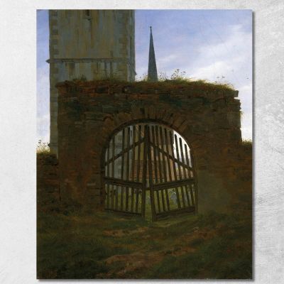 La Porta Del Cimitero Caspar David Friedrich cdf32 quadro stampa su tela